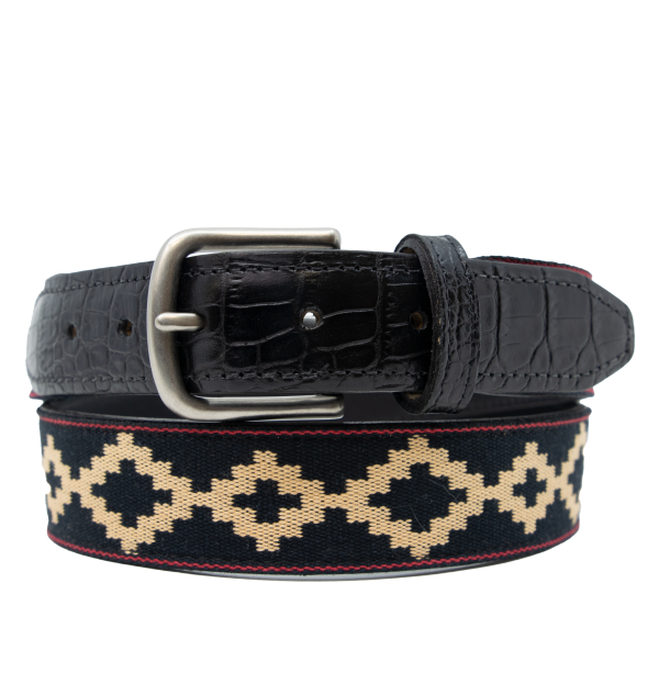 Corbina Black Woven Belt - Exótico Noche